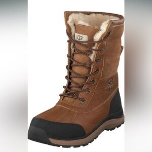 UGG Chestnut and Black Lace-Up Boots